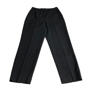 Vintage Pendleton Pants Womens 10 Black Virgin Wool Pleated Pocket Trousers USA